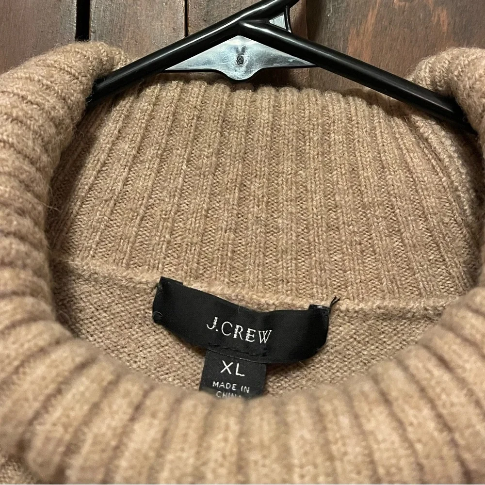 J. Crew Classic Tan Turtleneck Sweater